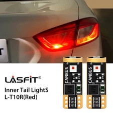 Lasfit T10 194 168 2825 LED Inner Tail Dome Trunk Map Light Bulbs Red Canbus 2X