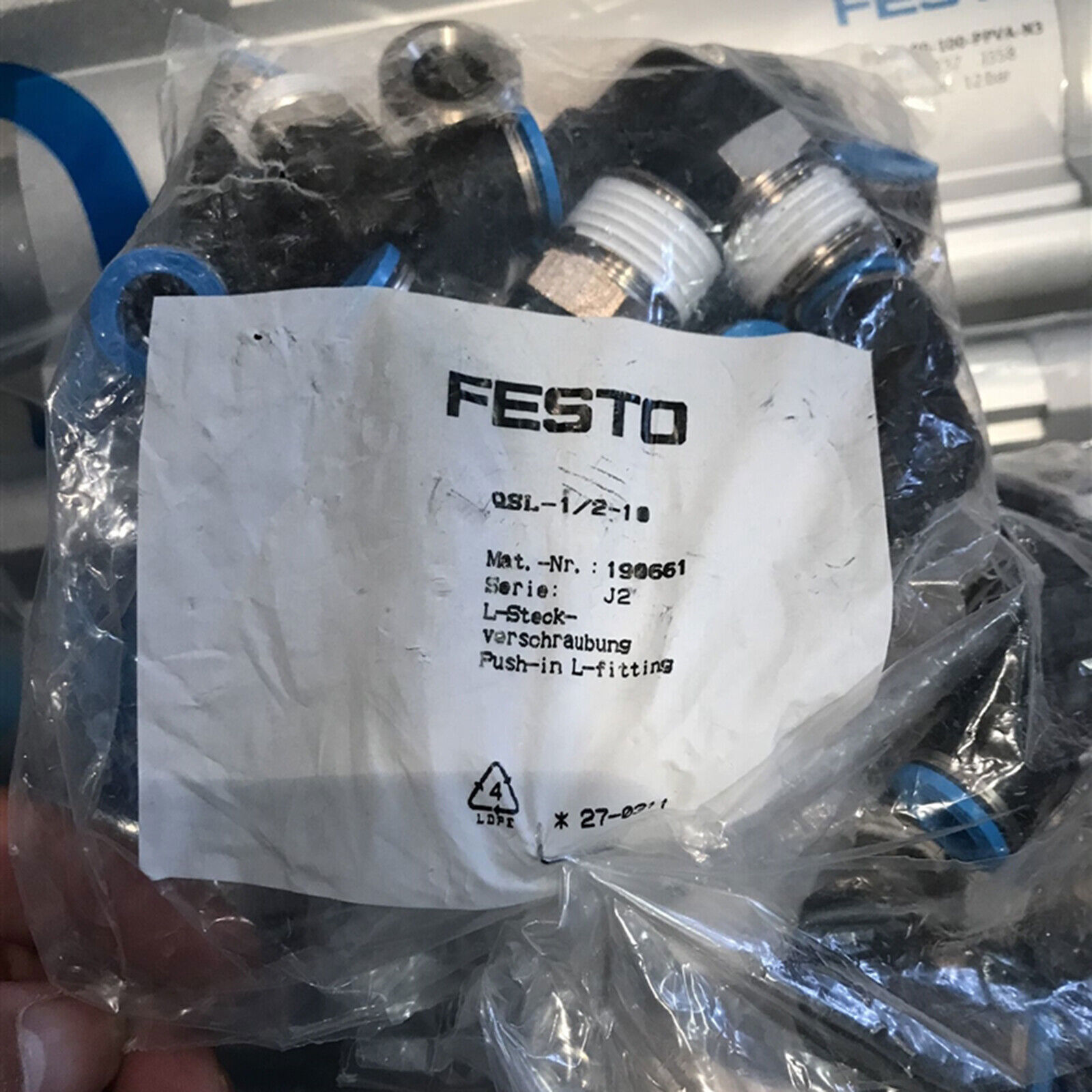 10PC New FESTO QSL-1/2-10 190661 Push-In Fittings Connector Free Shipping #US