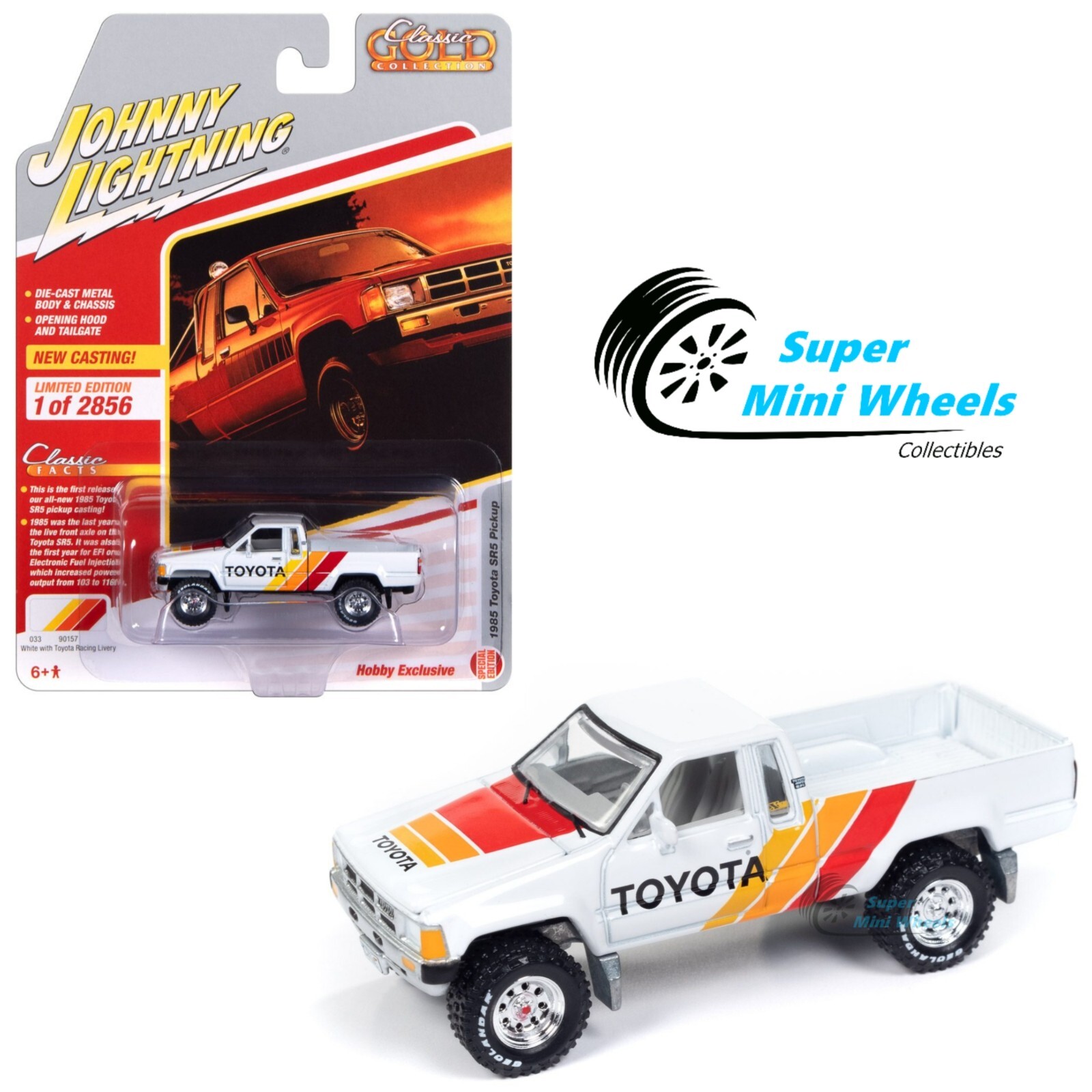 Johnny Lightning 1:64 1985 Toyota SR5 Pickup - White ??? Classic Gold | eBay