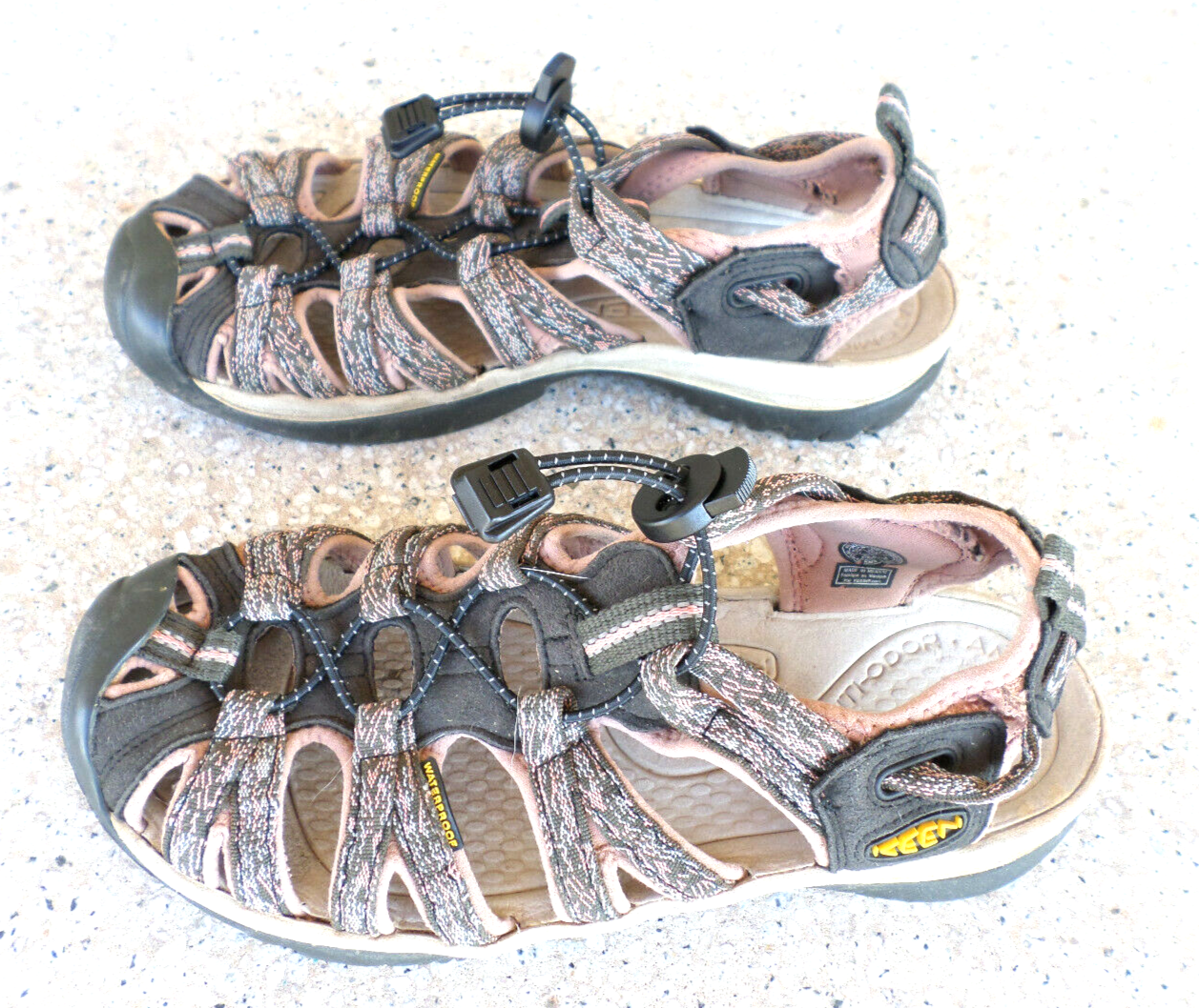 KEEN sandali in nylon impermeabile corallo e marrone donna 6 5
