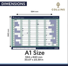Image of Collins A1 Year Planner 2024 CWC9-24 - Labels + Pen + Fast Delivery