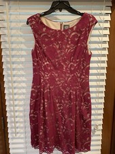 Vince Camuto Burgundy Lace Size 10 Special Occasion Dress