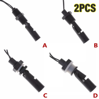 2pcs Tank Float Switch Side Mount Horizontal Water Level Sensor Liquid Switch US