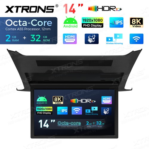 14" Android Car Roof Flip Down Monitor MPV TV 2+32GB for TOYOTA ALPHARD VELLFIRE - Picture 12 of 23