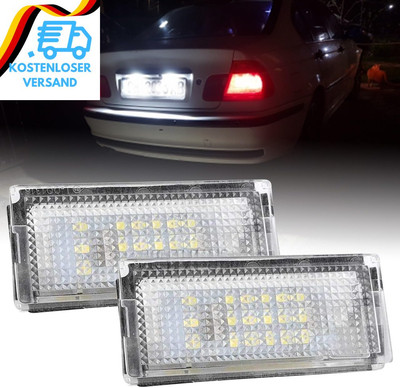 AUTOXBERT 2 X LED Kennzeichenbeleuchtung Für BMW 3Er E46 4D 1998-2005 Für BMW 3E