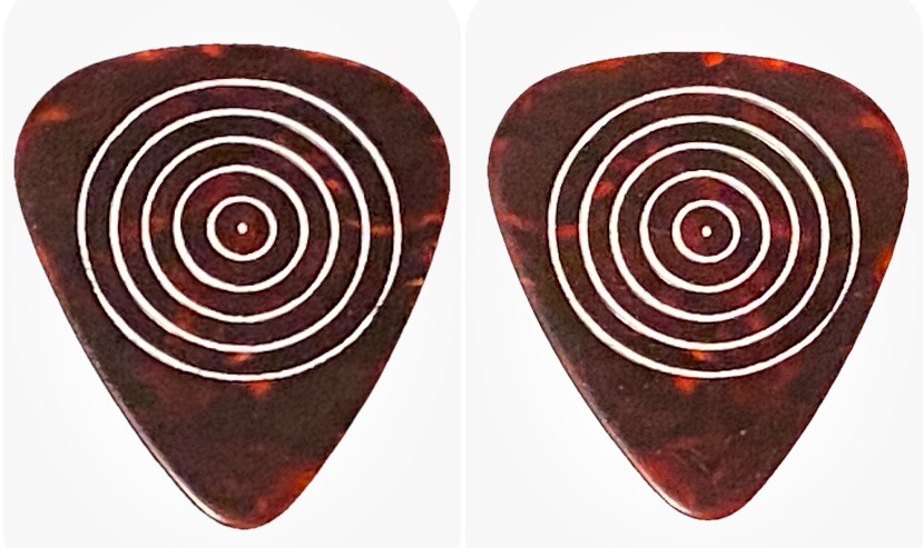 Vintage Guitar Pick-D'Andrea Original Bulls-Eye Medium Gauge-Tort-Double Sided