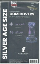 Comic Care Resealable Silver Comic Bags Polypropylene 7-1/8" x 10 1/2" 100 Pack!