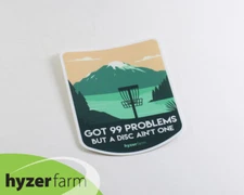 HYZER FARM "GOT 99 PROBLEMS" VINYL LOGO STICKER sticker disc golf