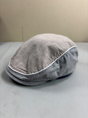 Cremieux Newsboy Hat Golf Flat Cap Paperboy Cabby Driver Fitted S/M Two Tone