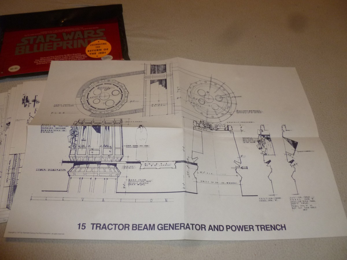 VINTAGE STAR WARS BLUEPRINTS CELEBRATING RETURN OF THE JEDI SET OF