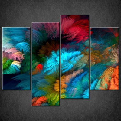 Abstract Colourful Split Canvas Wall Art Pictures Prints Larger Sizes Available Ebay