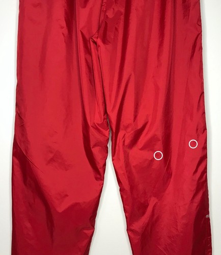 Pantalones deportivos Adidas vintage para hombre XL rojos cortavientos de nailon forrados de malla deportivos años 90’s - Imagen 20 de 23