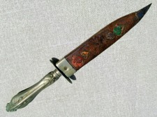 RARE “FOR THE GOLD SEACHERS PROTECTION” ETCHED CALIFORNIA GOLD RUSH BOWIE KNIFE