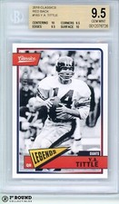 POP 1: Y.A. Tittle BGS 9.5+: 2018 Classics Red Back Parallel Gisto /299