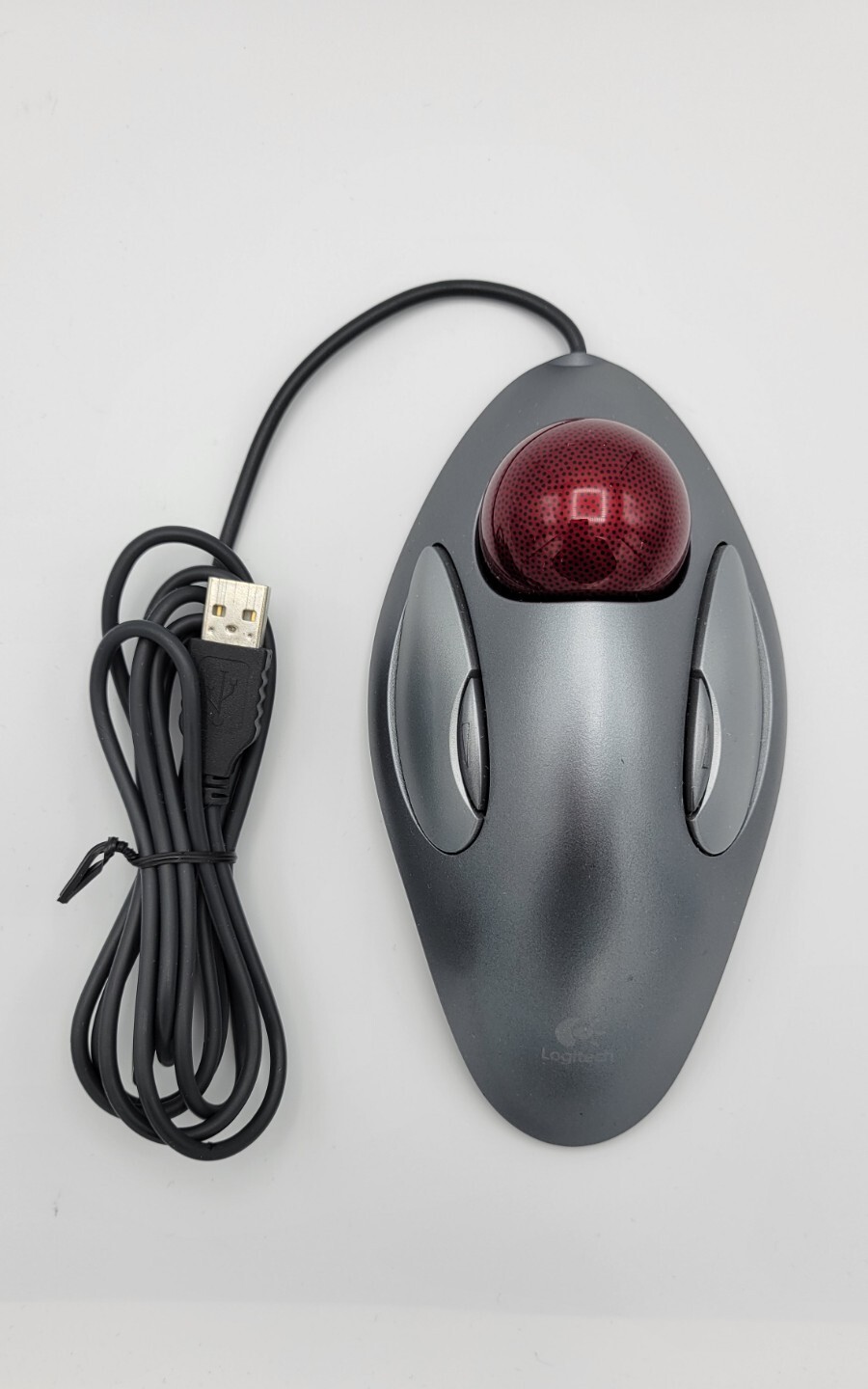 5 Logitech TBC21 USB Optical Trackman Marble Mouse Trackball CLEAN