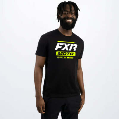 Offizielles FXR Racing M Moto schwarzes HiVis Premium T-Shirt - 222069-1065