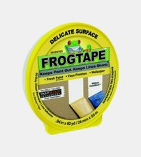 FrogTape PAINTER'S TAPE 0.94" x 60 yd. YELLOW Delicate Low Strength Professional