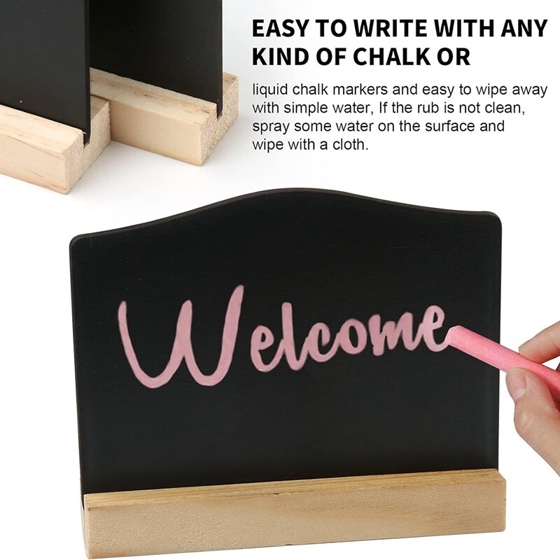 12PCS Chalkboard Signs Kitchen es Chalk Boards with Stands 10X7.2cm