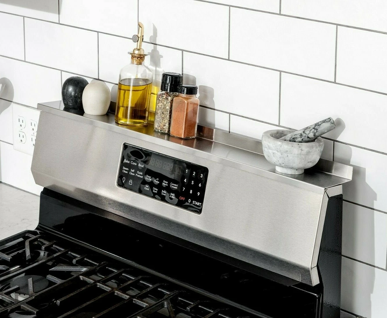 StoveShelf Magnetic Shelf for Kitchen Stove - Kitchen Storage Solution