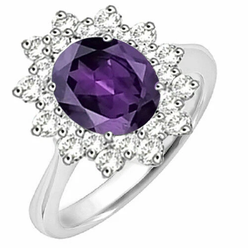 Anelli di lusso ovale in pietra principale ametista