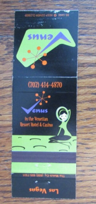 LAS VEGAS, NEVADA GIRLIE MATCHBOOK COVER: VENUS NITECLUB EMPTY MATCHCOVER -A