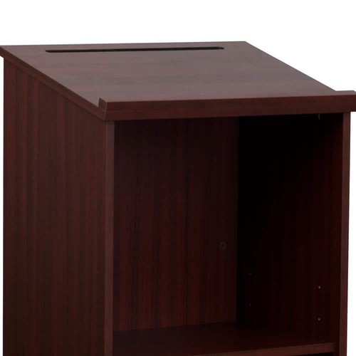 Flash Furniture Schreibtische 23" klassisch rechteckig stehend mit Regal Holz dunkelbraun - Bild 5 von 7