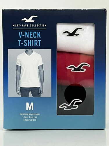 Hollister Men's 3 Pack Box V-Neck T 