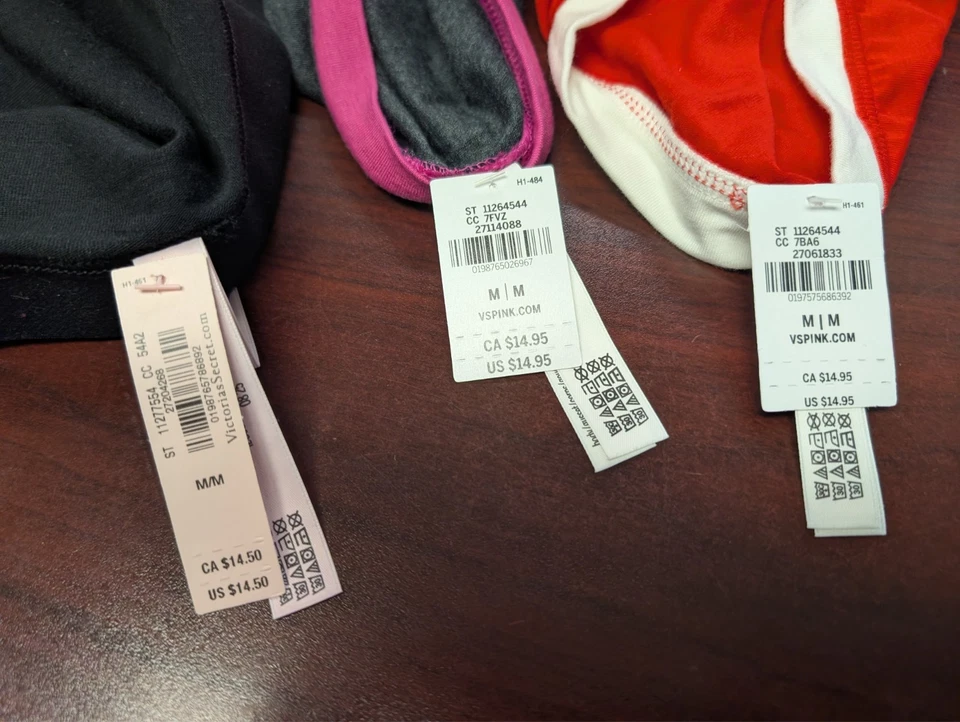 Victoria's Secret Panty Lot Of 3 Boyshort Red Black Grey M NWT - Image 2 of 4