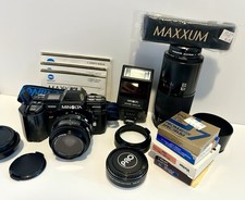 Minolta Maxxum 7000 Camera Bundle with 35-70mm, 70-210mm Lenses, Flash Extras