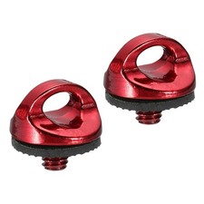 2 Pcs 1/4 Inch Thread Aluminum Alloy Camera Neck Strap Screw Holder, Red
