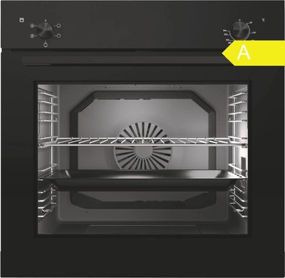 Einbaubackofen Oranier EBS900 80L A Schwarz Umluft Timer 6 Funktionen