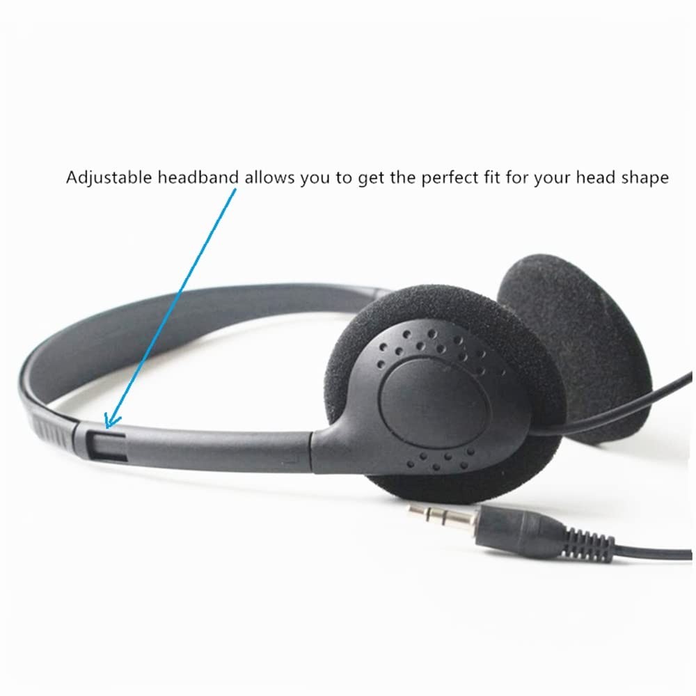 Bulk Disposable On Ear Headphones Classroom Headsets for School Kids Librarie...