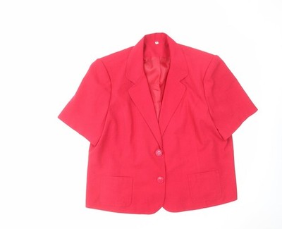 EWM Damen Sakko Blazer rot Größe 20 geknöpft