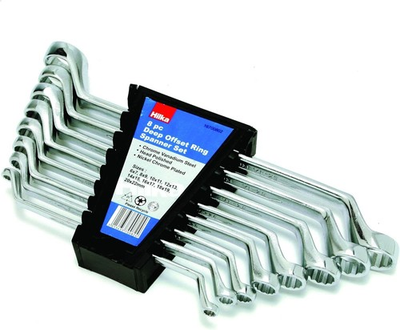 #ad #ad Hilka 16700802 Metric Ring Spanner Set 8 pce Set of 8 Pieces Silver NEW GBP 8.99