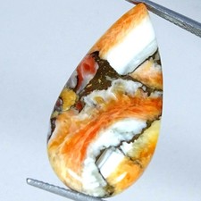 17.30Cts Lab-Created Oyster Copper Turquoise Pear Cabochon Supply 16X30X4MM