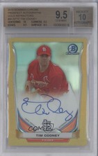 2014 Bowman Chrome Prospect Gold Refractor 23/50 Tim Cooney BGS 9.5 Auto tj0
