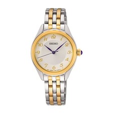 SEIKO Ladies Quartz Watch SUR380P1 Silver Gold
