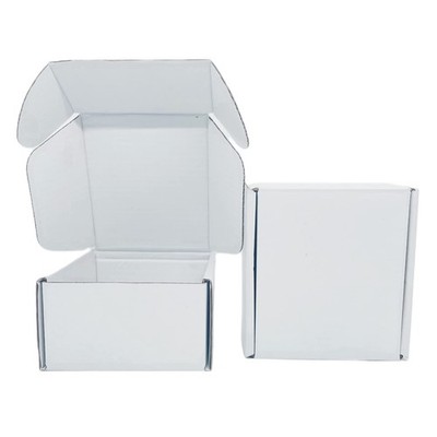 Small White Box 4 x 4 x 2 Inch 50 Pack Recyclable Corrugated Gift Mailers Sto...