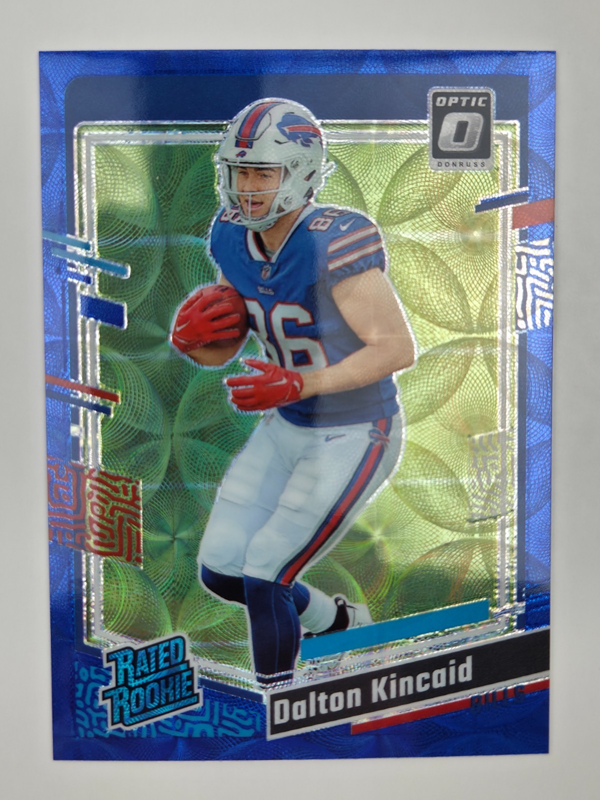 2023 Panini Optic Dalton Kincaid RC Blue Scope Buffalo Bills Rookie #211