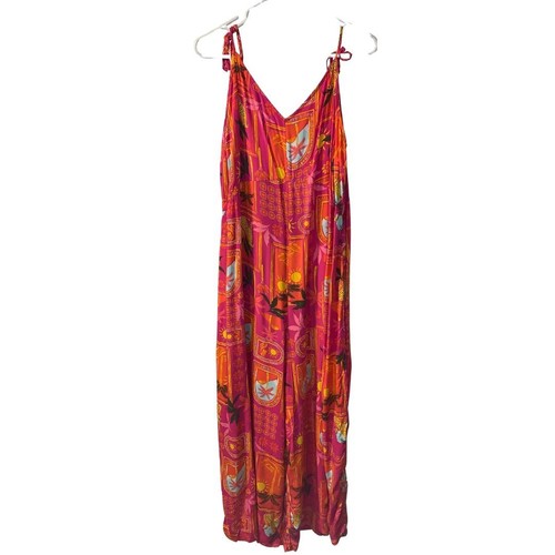 Old Navy Womens Tropical Wide Leg Jumpsuit Plus Size 2X Colorful Vacation Cruise