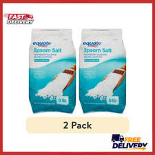 2 Pack Equate Epsom Salt 128 oz Magnesium Sulfate Unscented Soaking Aid