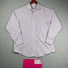 Brooks Brothers Shirt 16.5 Blue Check Slim Fit Button Up Long Sleeve Casual Mens