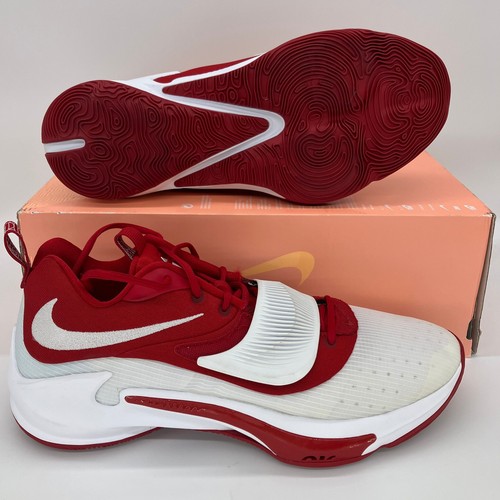 Nuevo Nike Zoom Freak Zapatos de Baloncesto Hombres 17 Mujeres 18.5 Rojo Blanco Air DM7378-600 - Imagen 4 de 7