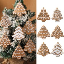 24 Pcs Gingerbread Christmas Tree Ornaments Gingerbread Hanging Decorations S...