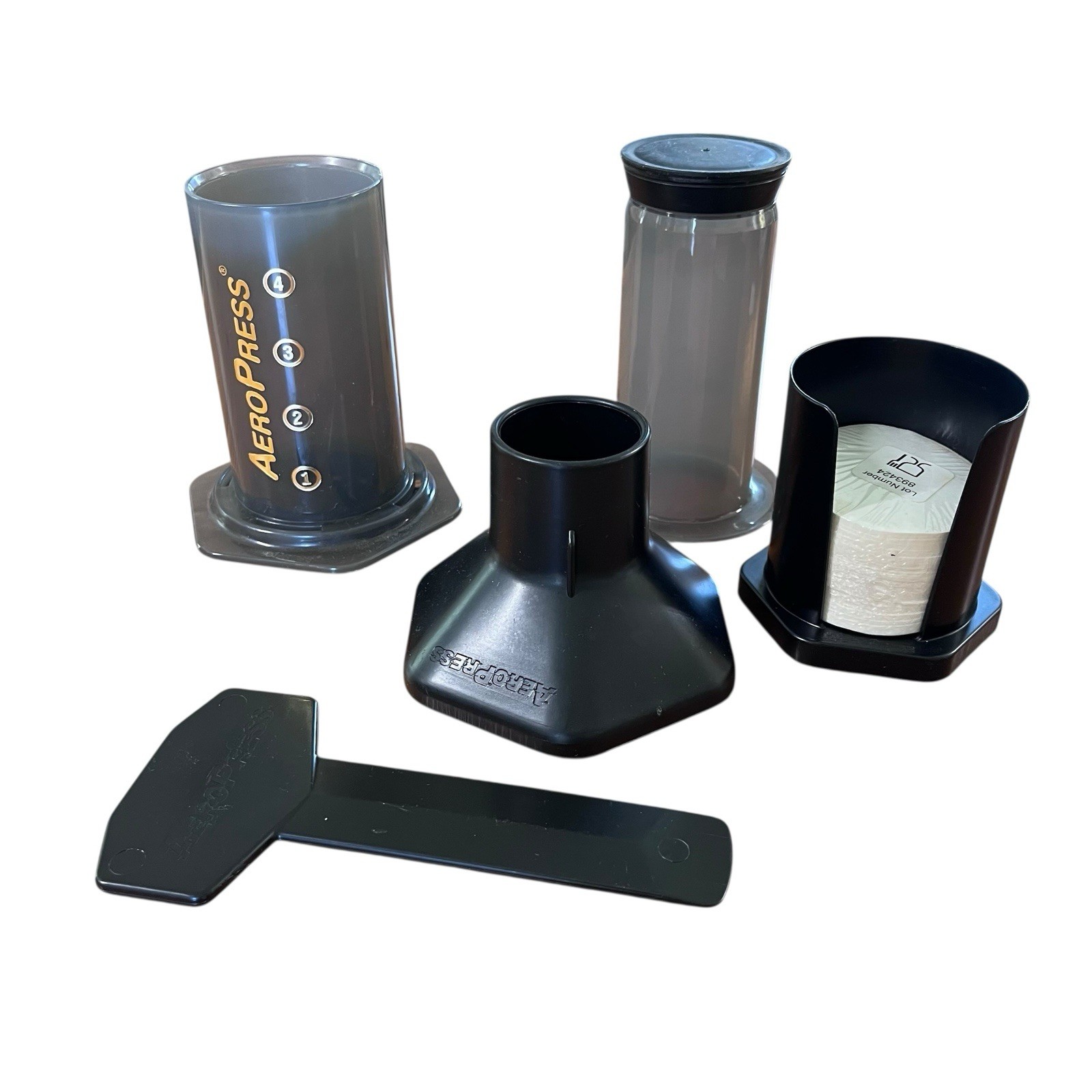 AeroPress Original Coffee Press Brewer Kit Black Gray With A
