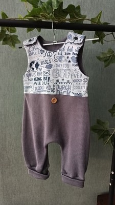 Handmade Strampler 74 NEU Unisex Schriftzug 