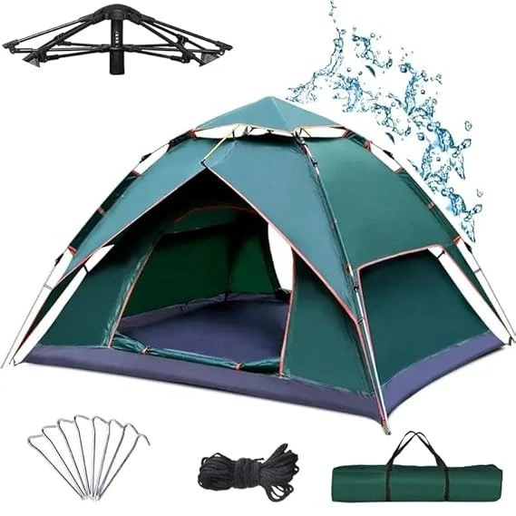 3-4 Persons Camping Tent, Waterproof for Adults - Spacious Outdoor Tent House