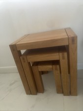 Nest Of 3 Tables. Medium Oak From Oak Furnitureland