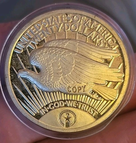 1933 Liberty Standing Walking 20 Dollar Coin Copy United States Gold Tone Twenty