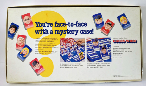 Guess Who? - The Mystery Face Game - Classic Milton Bradley - Vinatage 1987 - Picture 2 of 10